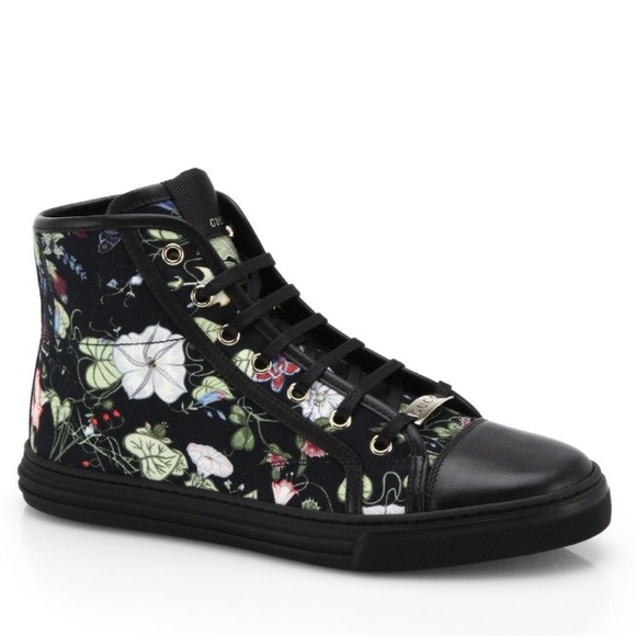 gucci floral high tops